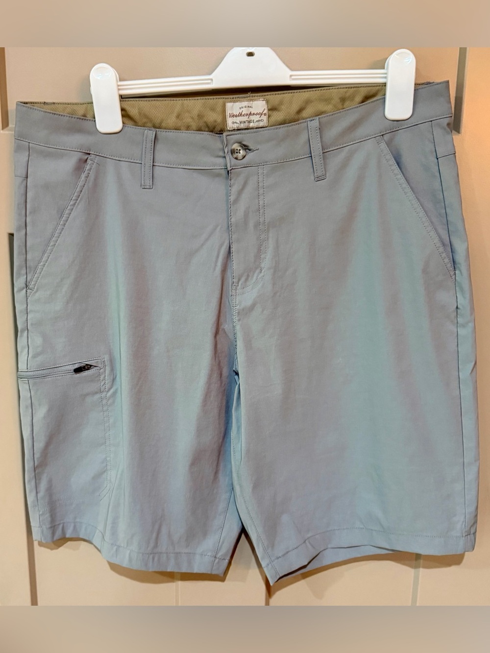 Weatherproof Men's Pale Blue Performance Flat-Front Shorts
